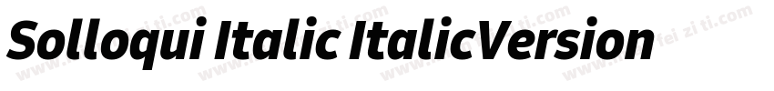 Solloqui Italic ItalicVersion 1000字体转换